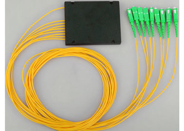 Single Mode Plc Fiber Optic Cable Splitter 1x8 For Catv With SC APC Adapter