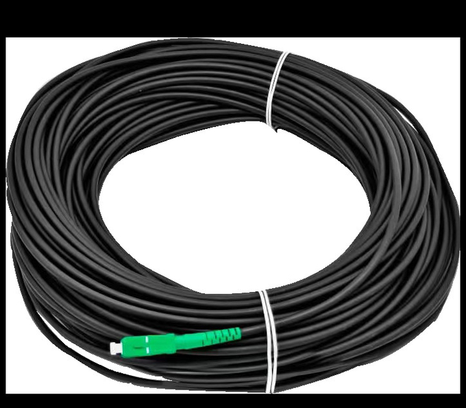 Outdoor G657A2 Aerial Drop Cable With Pre Connector 0