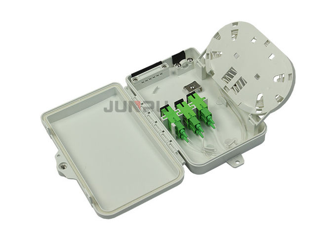 6 Port Outdoor Fiber Optic Distribution Box, material in PC+ABS 0
