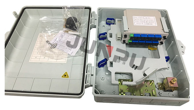 Wall Mounted Fiber Optic Distribution Box , 16 Core Optical Network ...