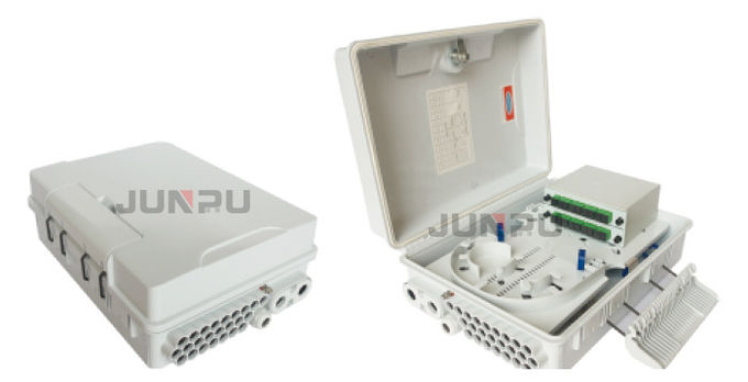 Black Color FTTH Fiber Optic Termination Distribution Box 24 Port Wall Mounted 2