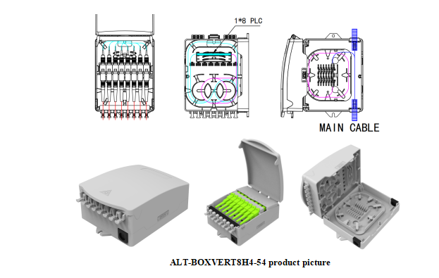 New Style Wall-mounting 12 Core Fiber Optics Distribution IP65 Terminal Box 2