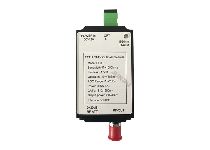 FTTH 1550nm Catv Fiber Optic Receiver / Mini Optical Receiver For ...