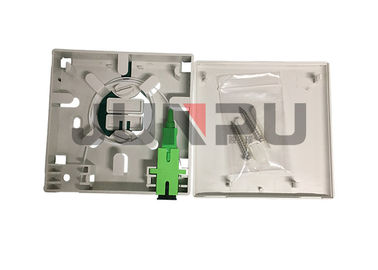 Network Indoor Fiber Optic Termination Box 2 Ports ABS Material With SC APC