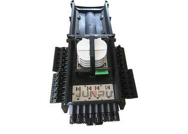 Black FTTH Fiber Optic Splice Closure , 2 In 24 Out Fiber Optic Joint Enclosure