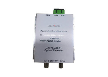 2 Outputs SAT IF Optical Satellite Transmitter And Receiver 2600mhz With 12V