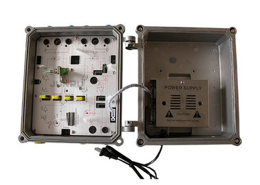 Outdoor HFC 4 Outputs Fiber Optic Node Receiver With AGC Control 104dbuv