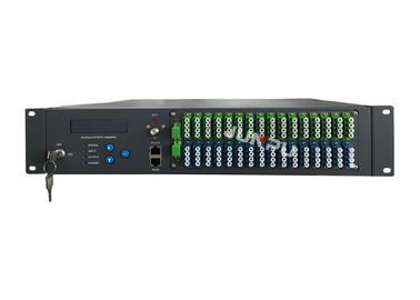 Catv FTTH Gpon EDFA WDM 1550 64 Ports With Snmp Optical Amplifier Wdm 15dbm
