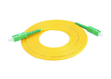 Simplex SC APC Fiber Optic Patch Cord / Optical Fiber Jumper Customized Length