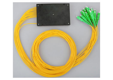 SC APC 1x16 Fiber Optic PLC Splitter Singl Mode Compact Design For FTTH