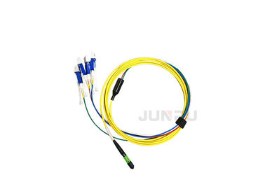 10 Meters Single Mode Patch Cord MPO To LC Male OM3 Fan Out Mpo Lc 8 Cores