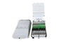 16T FTTH Fiber Optic Distribution Box 2 In 16 Out PC ABS White Color