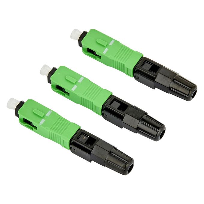 SC APC Type Optical Quick Assembly Connector For FTTH Fast Connector 0
