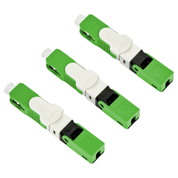 SC APC Quick Assembly Fiber Optic Cable Connector Types For Ftth 1