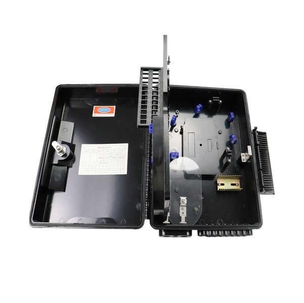 China Factory 24 Port Fiber Optic Distribution Black IP65 ABS Box Manufacturers 0