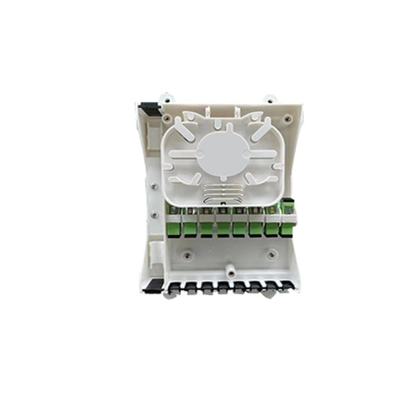 FTTH 8 core  wall Fiber Optic Distribution Box optic terminal box PC+ABS IP65 with 8pcs adapter 2