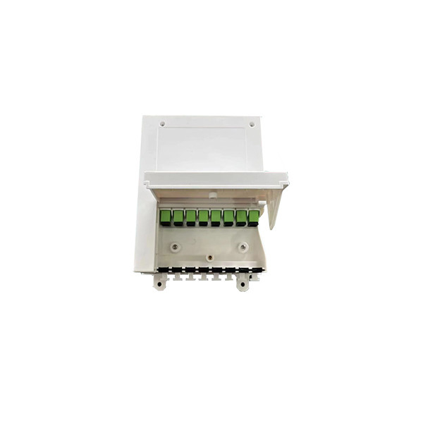 FTTH 8 core  wall Fiber Optic Distribution Box optic terminal box PC+ABS IP65 with 8pcs adapter 0
