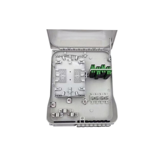 Fiber Optic Equipment FTTH Product Waterproof 24 Core Terminal White Box IP65 Wall Method 1