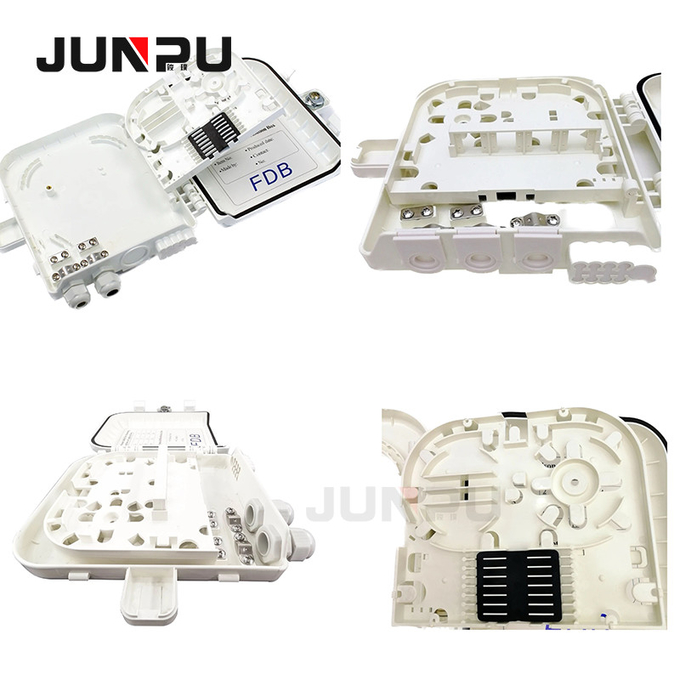 White 8 Core fiber optic distribution frame with SC adapter and pigtails 1