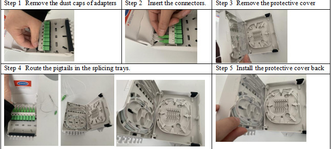 New Product Wall-Mounted Optical Fiber Junction Box 12 Core Full Equipped 2