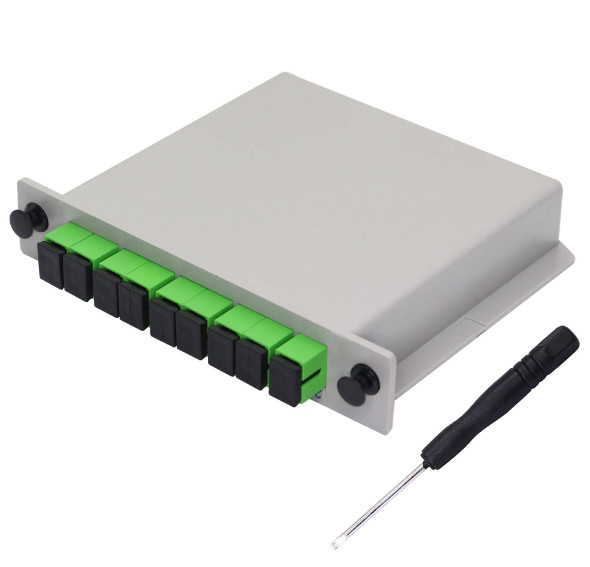 1x8 SC APC Fiber Optical cassette Plc Splitter In Fiber Optic Box 0