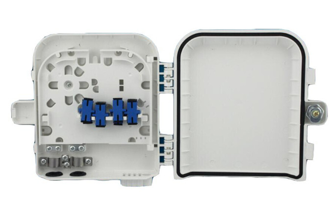 FTTH 8 Port Outdoor Fiber Distribution Box ABS material with SC adapter 3