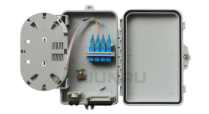 Junpu Waterproof 4 Core Fiber Optic Distribution Box With sc adapters 1