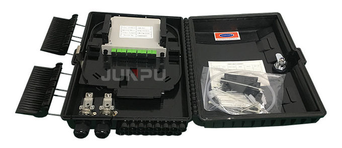 16 core black Outdoor Fiber Optic Distribution Box with SC adapter and pigtails 2
