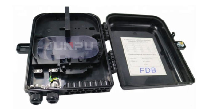 2 In 16 Out Optical Fiber Termination Box 16 Core PC ABS Material Wall Mounted 0