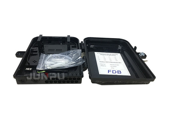 wall Black Outdoor Fiber Optic Distribution Box IP65 witj sc adapter 0