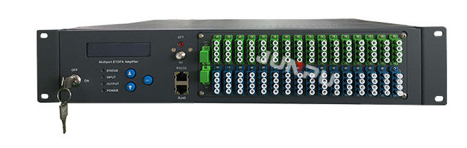 16 Port FTTH GPON WDM EDFA 1550nm Optical Amplifier FTTX 13~23dBm 7