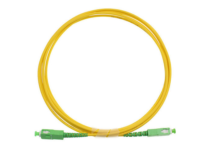 Simplex SC APC Fiber Optic Patch Cord / Optical Fiber Jumper Customized Length 1