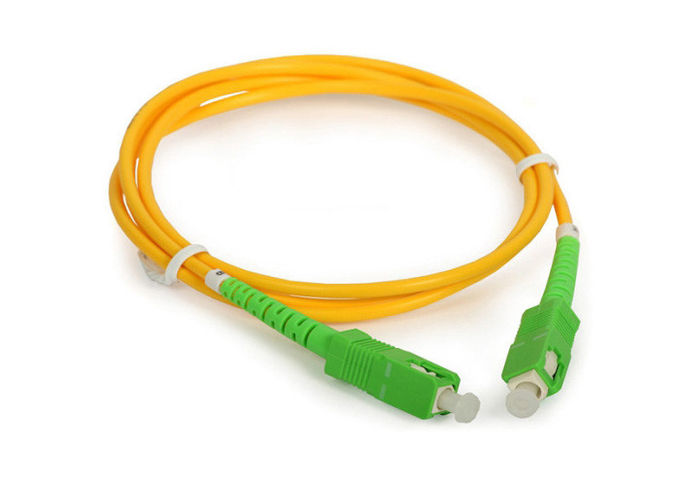 Simplex SC APC Fiber Optic Patch Cord / Optical Fiber Jumper Customized Length 2