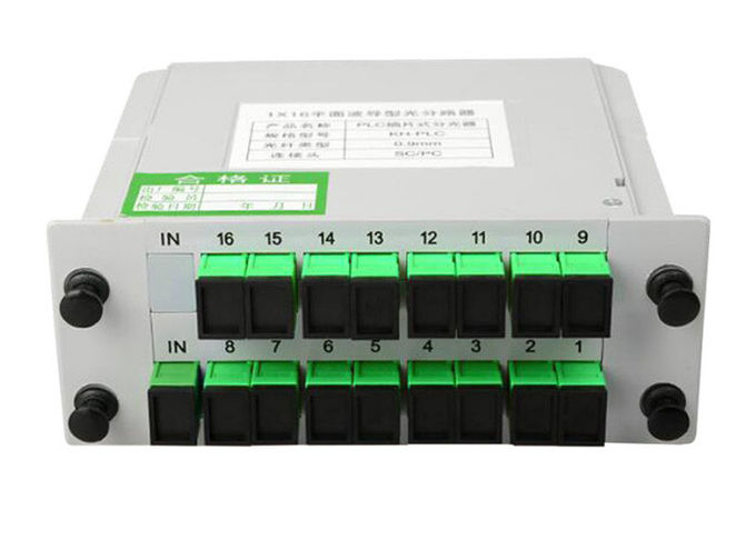 SC APC 1x16 Splitter Box For Fiber Optic Cable, Cassette Plc Fiber Optic Splitter 0