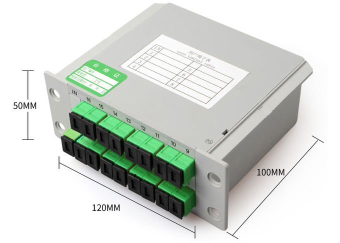 FTTH 1x16 Fiber Optic Plc Splitter LSZH Low Insertion Loss 2