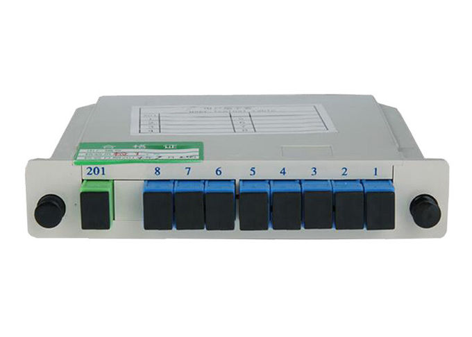 FTTH Plc Fiber Optic Splitter Box, 1x8 Cassette Plc Fiber Optic Splitter, LSZH 3