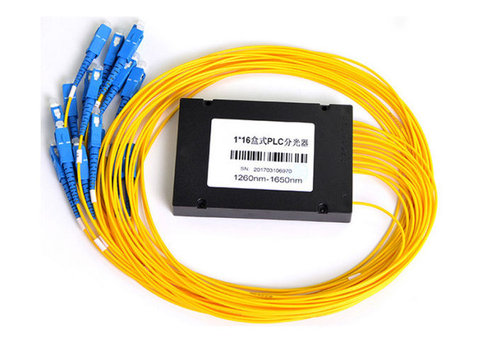 FTTH 1x16 Splitter Optical Fiber, fiber optic splitter box G657A1 / LSZH 1