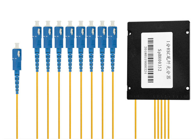 FTTH Fiber Optic Splitter Types 1X8 Structure With SC UPC Connector 1