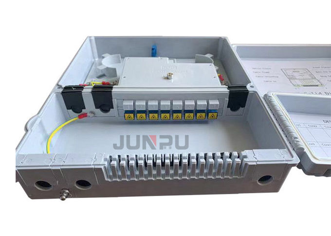16 port Outdoor Fiber Optic Distribution Box with SC adapters ABS material 0