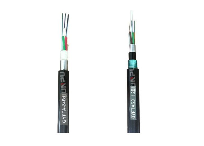 Single Core GYTA Fiber Optic Cable With PE Sheath And FRP For Pipe Wiring 0