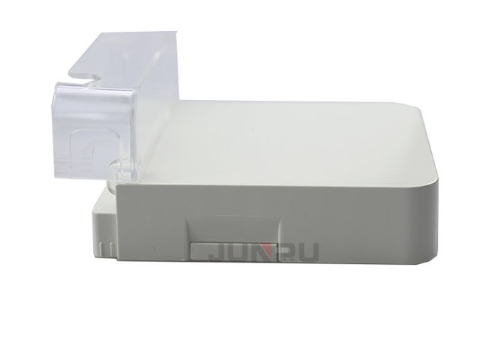 Transparent Dust Cap Ftth Fiber Optic Termination Box PC ABS White Color 0