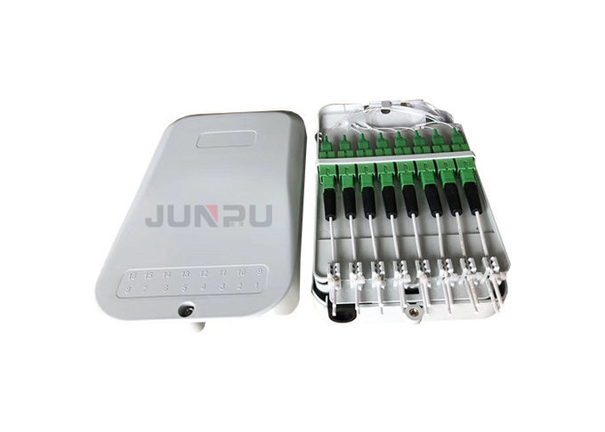 16T FTTH Fiber Optic Distribution Box 2 In 16 Out PC ABS White Color 1