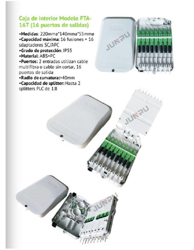 16 Core Fiber Optic Distribution Box Indoor Or Outdoor Use 0